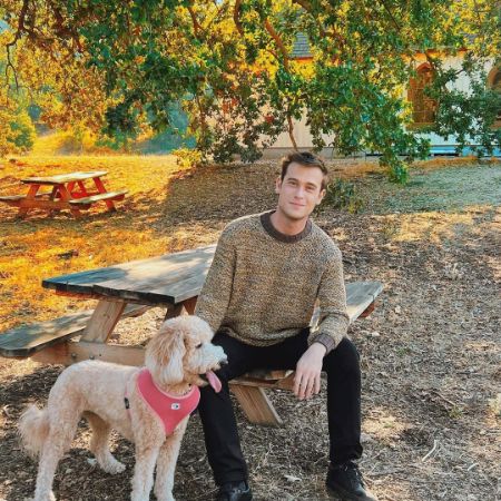 Tyler Henry with his dog